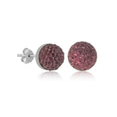 Boucles d'oreilles pour femme serties de cristaux argentés